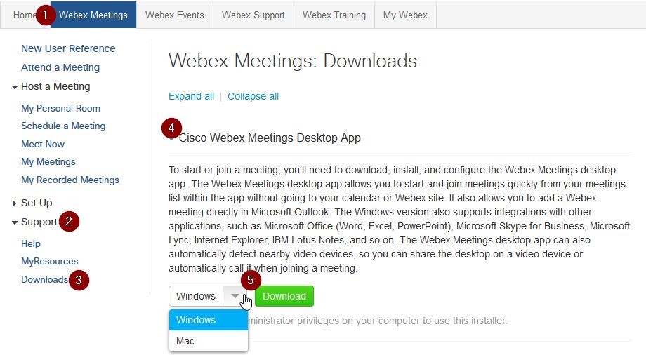 Webex Meeting Center Desktop App Mac